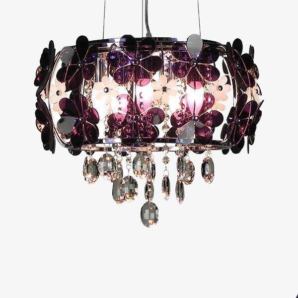 Suspension design LED avec motifs à fleurs en métal luxury - vue 2 sur 7