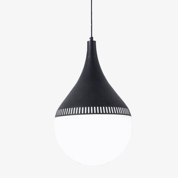 Suspension design LED boules en verre à chapeau pointu (or ou noir)