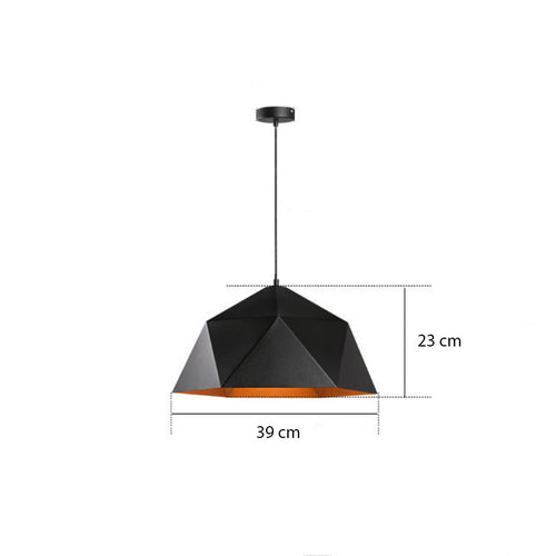 Suspension design LED cône géométrique Industrial