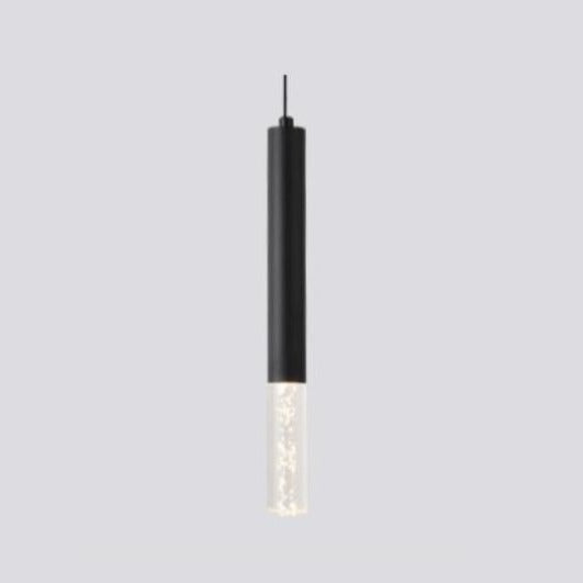 Suspension design LED cylindrique en métal et en verre Luisa - vue 9 sur 13