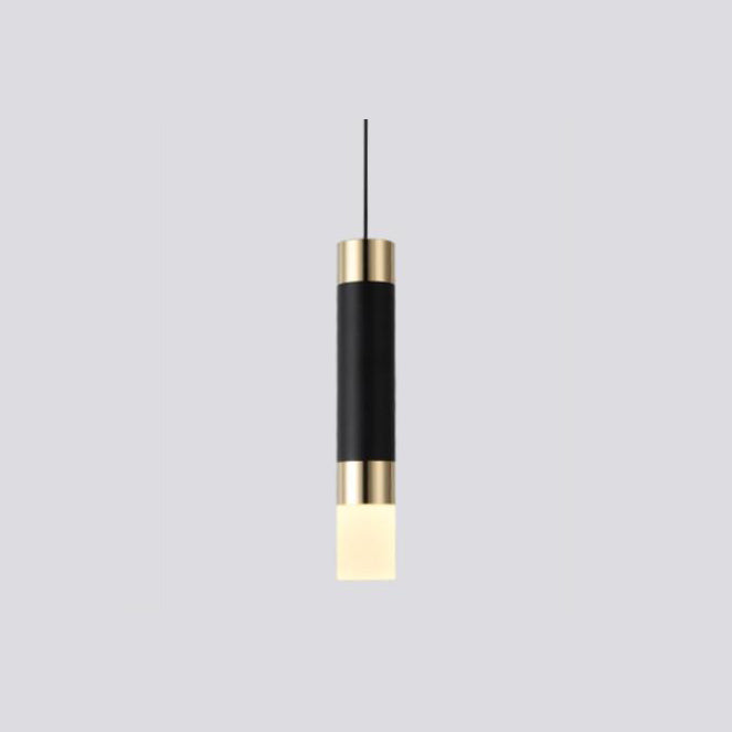 Suspension design LED cylindrique en métal et en verre Luisa - vue 11 sur 13