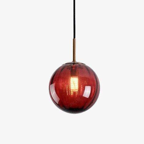 Suspension design LED en verre coloré Decor