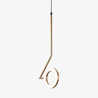Suspension design LED ronde en métal fin Bony