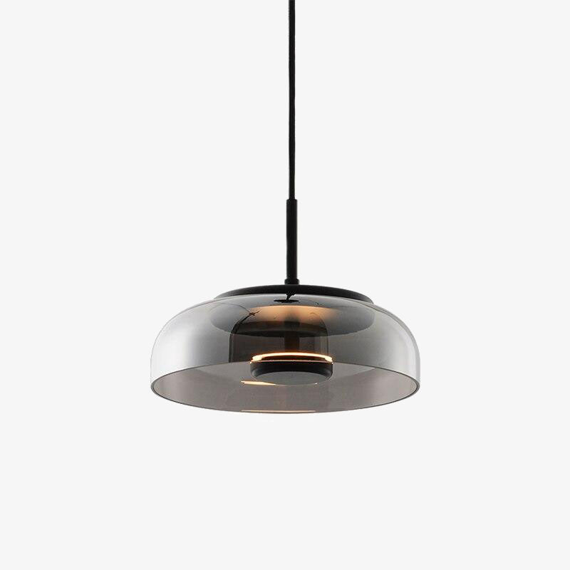 Suspension design ronde en verre LED Glass