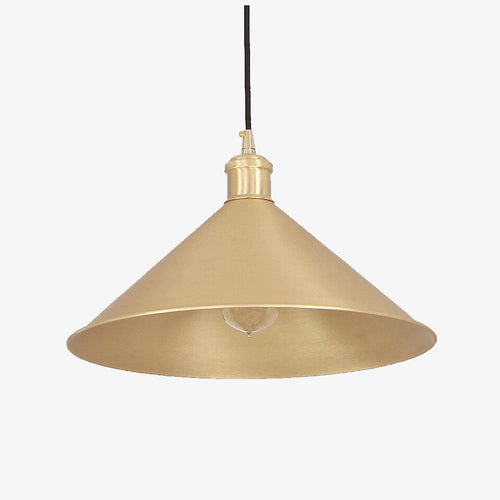 Suspension dorée design à LED en forme de cône Copper