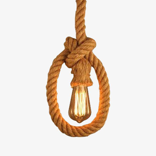 Suspension en corde style vintage Village