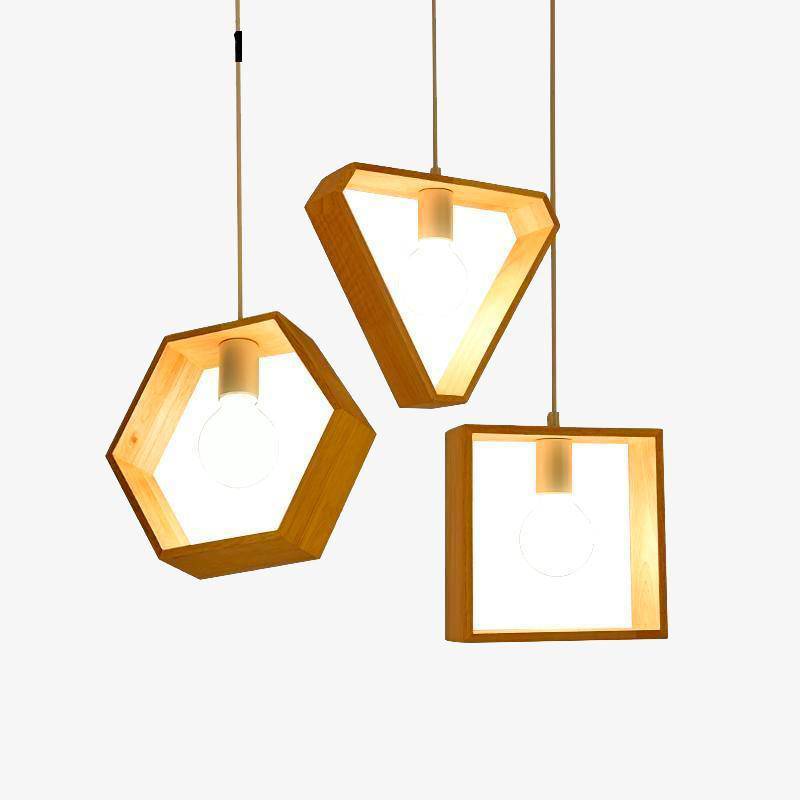 Suspension forme en bois Botimi