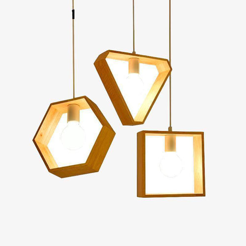 Suspension forme en bois Botimi