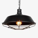 Suspension industrielle à LED avec cage en métal rétro Loft