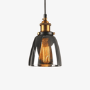 Suspension LED avec abat-jour en verre vintage