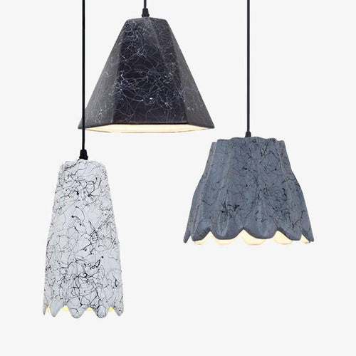 Suspension LED de formes en céramique coloré