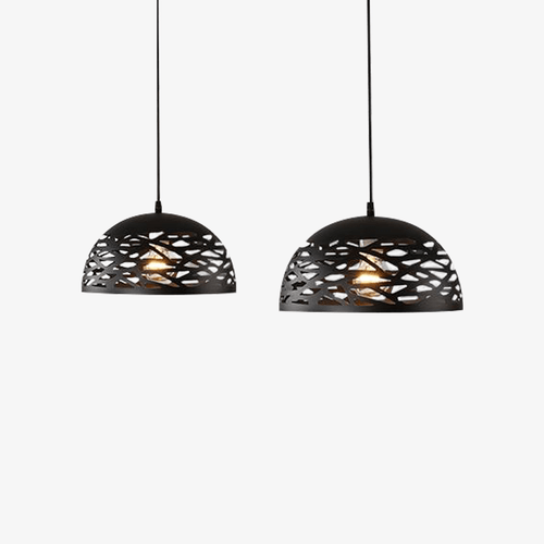 Suspension LED Modern Creative demi boule (noir, blanc ou rouge) - vue 4 sur 3
