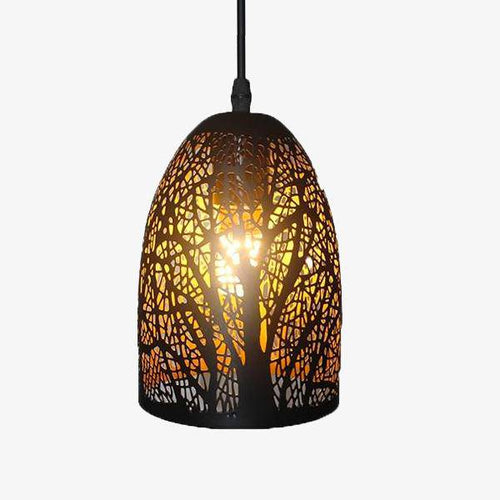 Suspension LED noir Etching - vue 2 sur 11