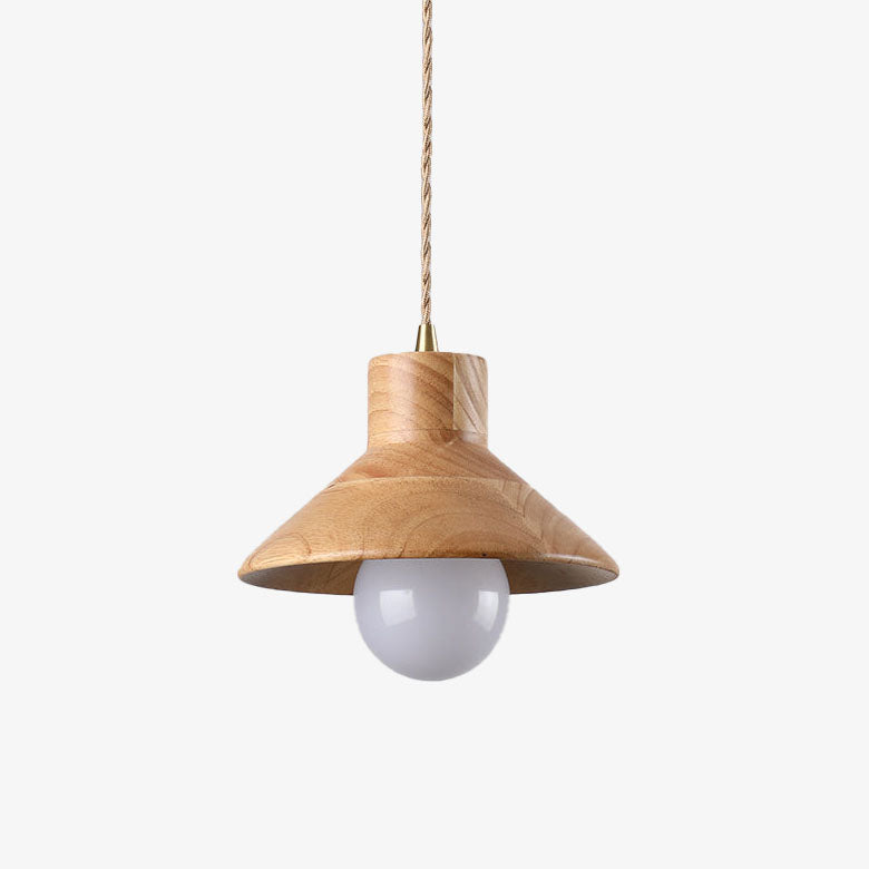 Suspension moderne avec abat-jour en bois Avana