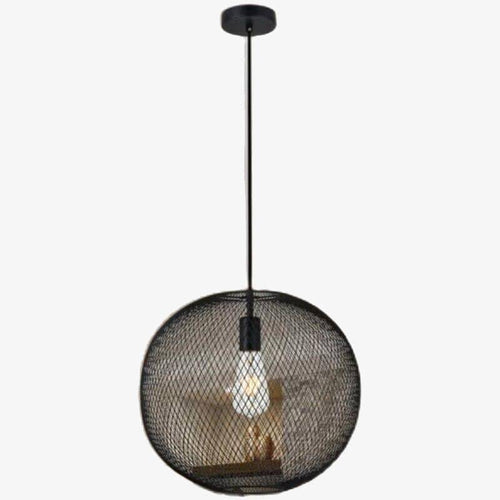 Suspension moderne LED avec boule en métal noire