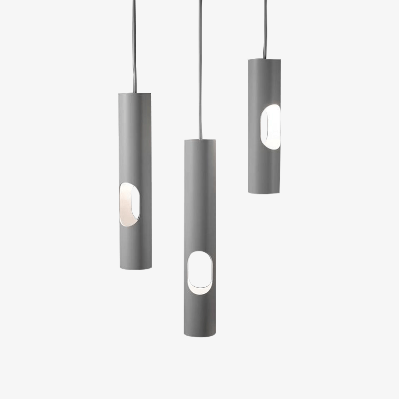 Suspension moderne LED avec tube cylindrique en aluminium Hotel