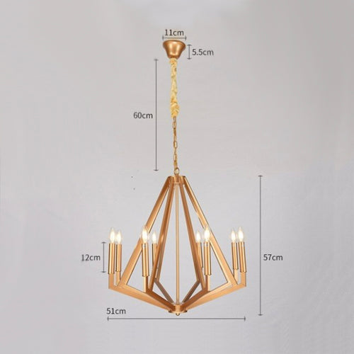Suspension moderne LED en forme de diamant en métal Strassy - vue 7 sur 6