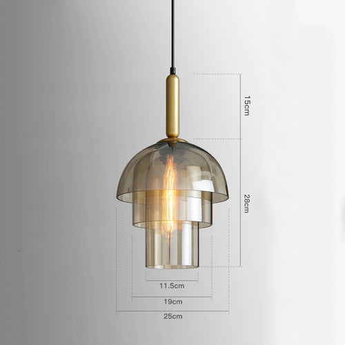 Suspension moderne LED plusieurs abat-jour arrondis Aymar - vue 10 sur 9