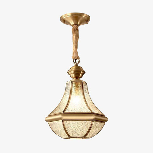 Suspension retro LED dorée et en verre Balcony - vue 2 sur 3