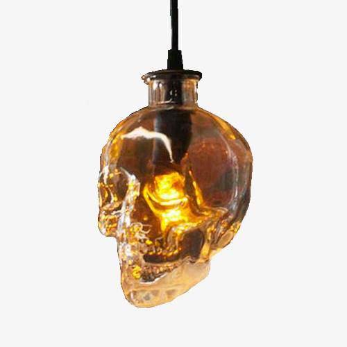 Suspension tête de mort en verre Retro