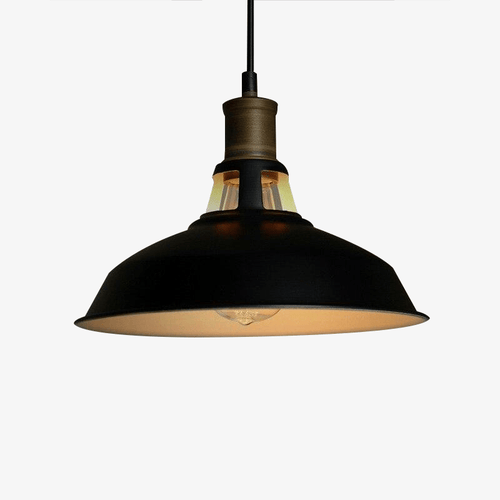 Suspension vintage conique en métal Edison