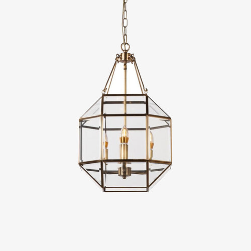 Suspension vintage octogonale avec des bougies Ezel