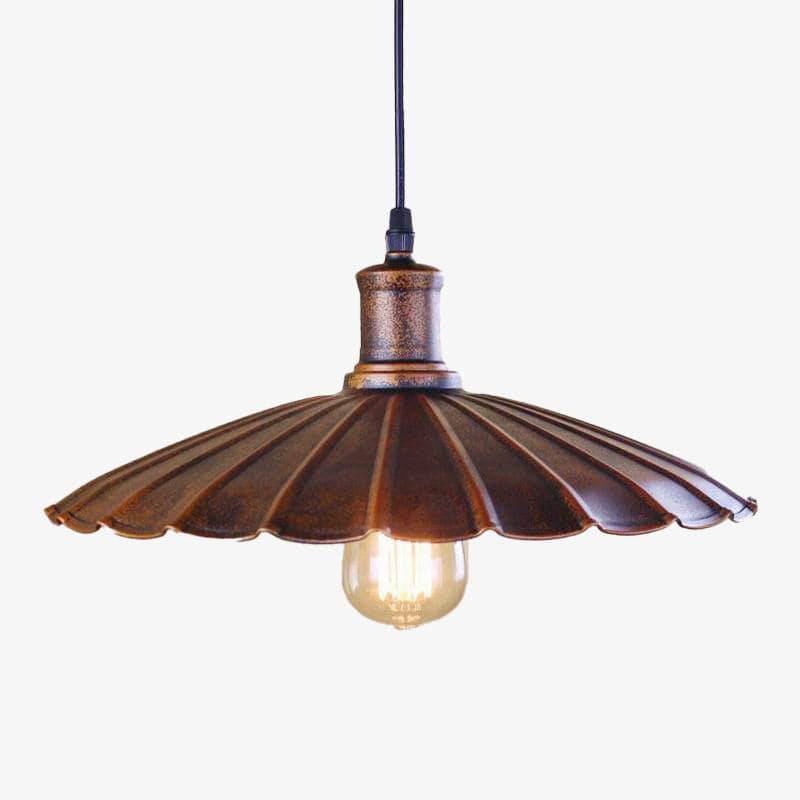 Suspension industrielle LED avec abat-jour en métal cuivré Loft