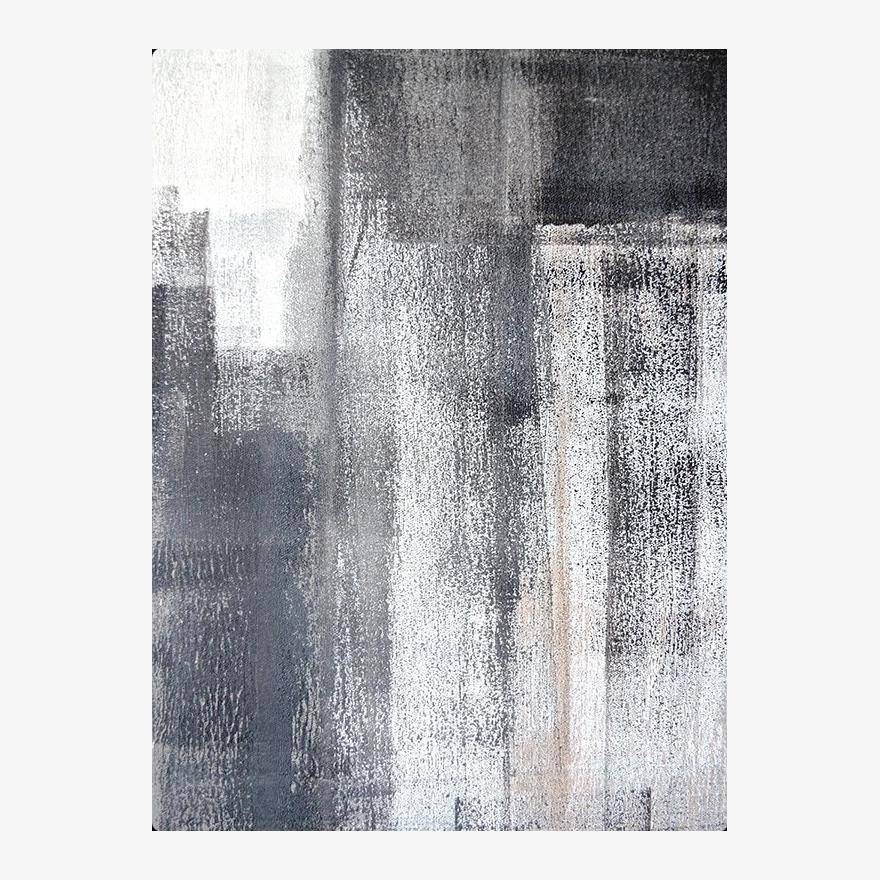 Tapis rectangle moderne noir et blancs Style C
