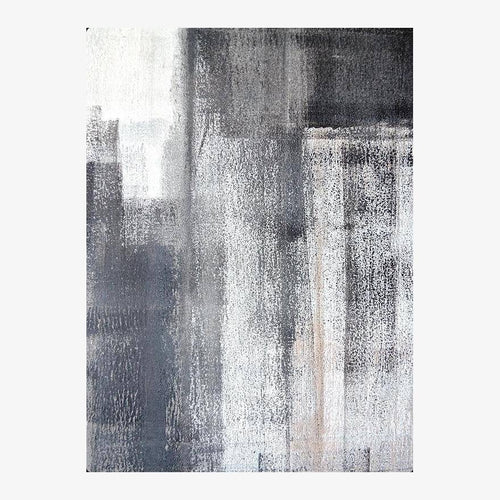 Tapis rectangle moderne noir et blancs Style C